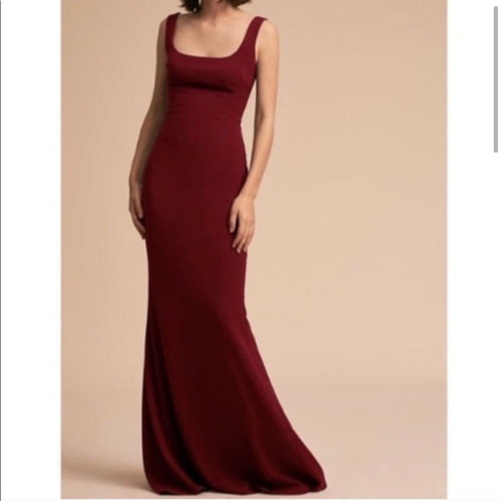 BHLDN Katie May Lucy Bordeaux Gown Maxi Dress